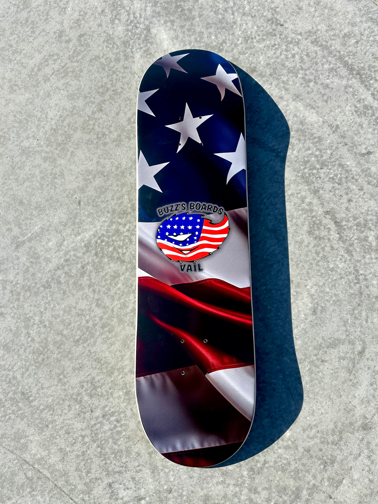 Buzz’s Boards “Limited Edition” Skateboard Deck - OG American Flag