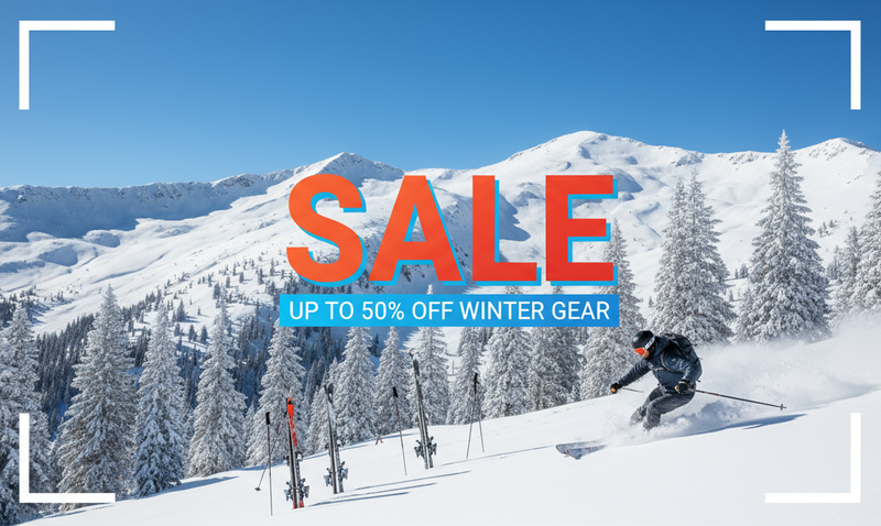 ski sale stock image