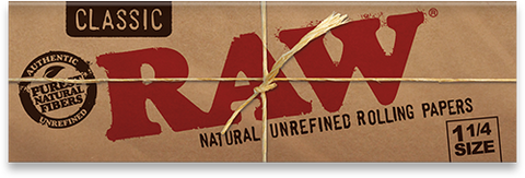 Raw Unrefined Classic 1.25 1 1/4 Size Cigarette Rolling Papers